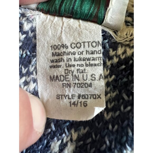 Vintage 80s/90s Stefano International Knit Floral Made in USA Sweater 14/16 Larg - Picture 5 of 8